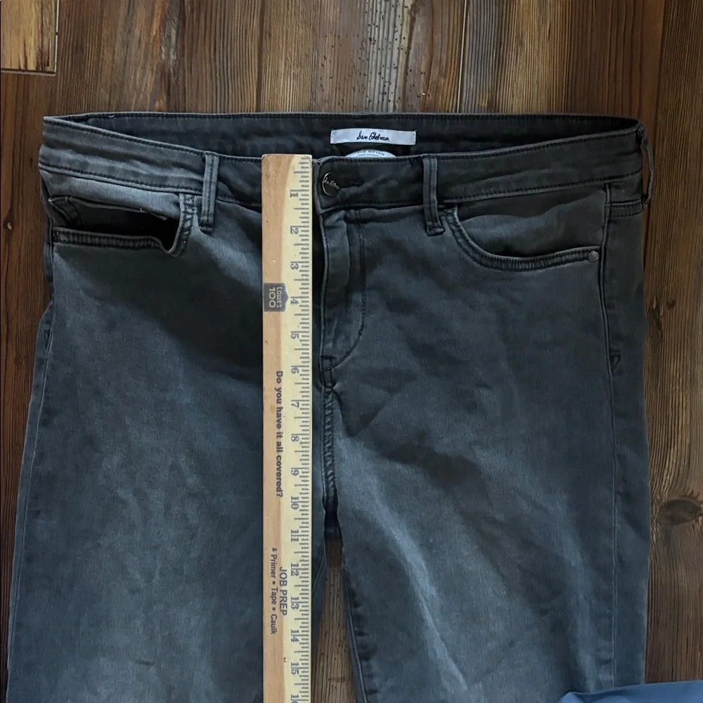 Sam Edelman ‘The Kitten’ Mid-Rise Skinny Ankle Jean - Black Frayed Sz 33